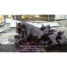 China factory lifesize bronze lion sculpture